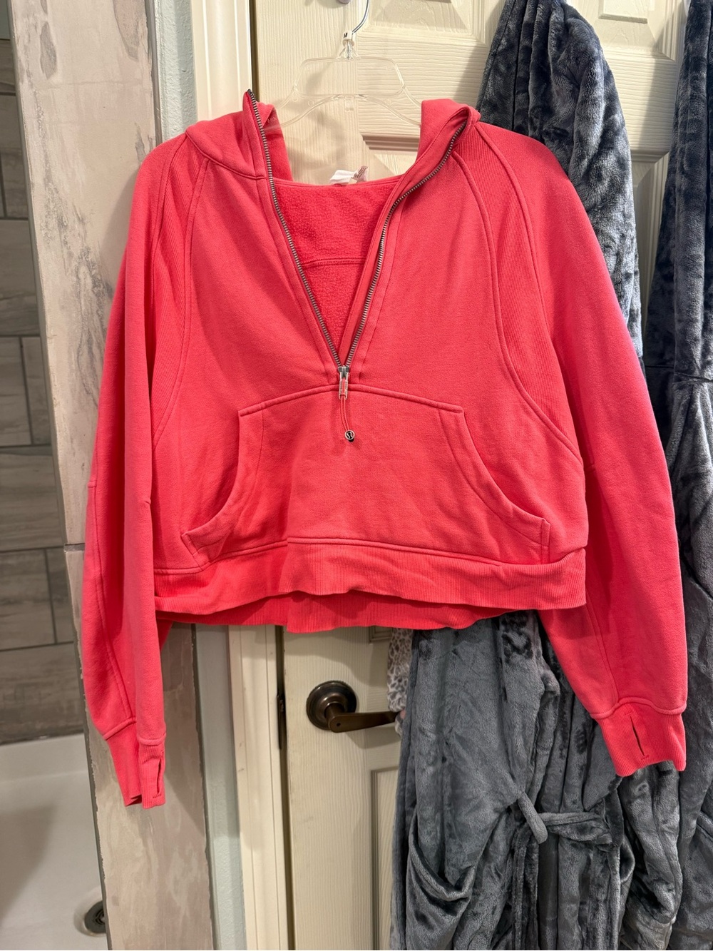 Lululemon Athletica Scuba Lip Gloss Pink Half-Zip Hoodie